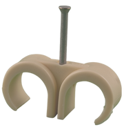 Spijkerclips 16-19mm dubbel creme 100 stuks Mepac