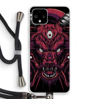 Hell Hound and Serpents: Pixel 4 Transparant Hoesje met koord
