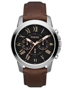Fossil heren Grant chronograaf Rosegoudkleurig roestvrij stalen horloge FS5068