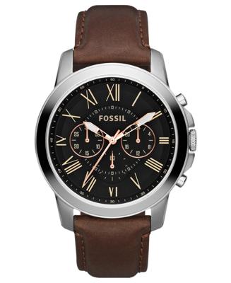 Fossil heren Grant chronograaf Rosegoudkleurig roestvrij stalen horloge FS5068