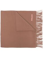 Acne Studios écharpe en laine à franges - Marron