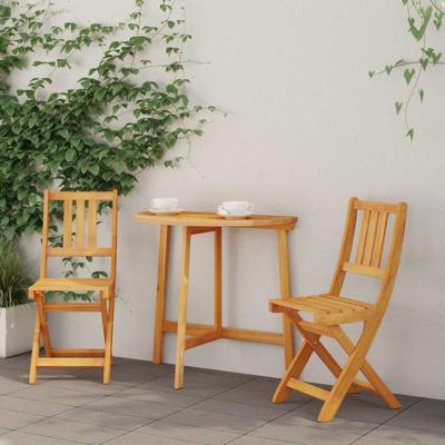 Tuinstoel 2 pcs Bruin 36 x 46 x 86cm Massief acaciahout