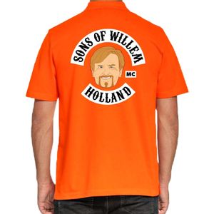 Koningsdag poloshirt Sons of Willem Holland oranje voor heren