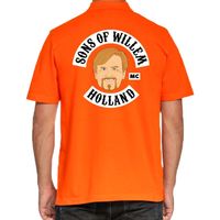 Koningsdag poloshirt Sons of Willem Holland oranje voor heren - thumbnail