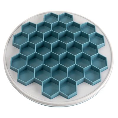 TRIXIE Honden-voermat Slow Feeding plaat Hive, wit-blauw