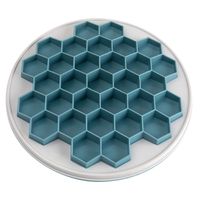 Honden-voermat Slow Feeding plaat Hive, wit-blauw - thumbnail