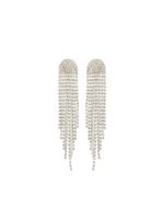 Susan Caplan Vintage boucles d'oreilles à ornements en cristal Swarovski - Argent