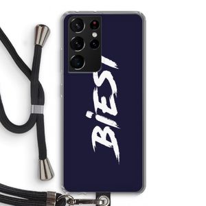 Biest: Samsung Galaxy S21 Ultra Transparant Hoesje met koord