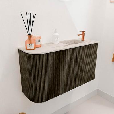 Toiletmeubel Mondiaz Joya Dlux | 71.6 cm | Meubelkleur Shadow | Faye wastafel Nata Wasbak Rechts | 1 kraangat