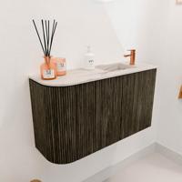Toiletmeubel Mondiaz Joya Dlux | 71.6 cm | Meubelkleur Shadow | Faye wastafel Nata Wasbak Rechts | 1 kraangat
