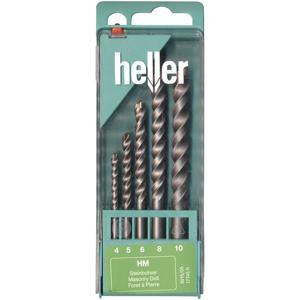 Heller Tools 17745 0 Steen-spiraalboorset 5-delig 4 mm, 5 mm, 6 mm, 8 mm, 10 mm Cilinderschacht 1 set(s)