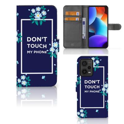 Xiaomi Redmi Note 12 Pro Plus Portemonnee Hoesje Flowers Blue DTMP Xiaomi Redmi Note 12 Pro Plus Portemonnee Hoesje Flowers Blue DTMP