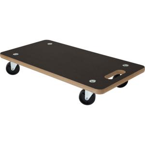 Verhuis trolley/hondje - meubelroller op zwenkwielen - met handvat - MDF - 200 kg - 58 x 29 cm   -