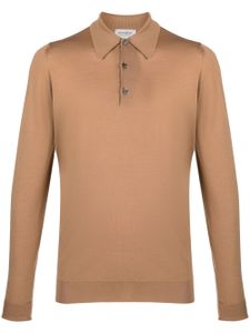 John Smedley polo Dorset en laine - Marron