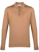 John Smedley polo Dorset en laine - Marron - thumbnail