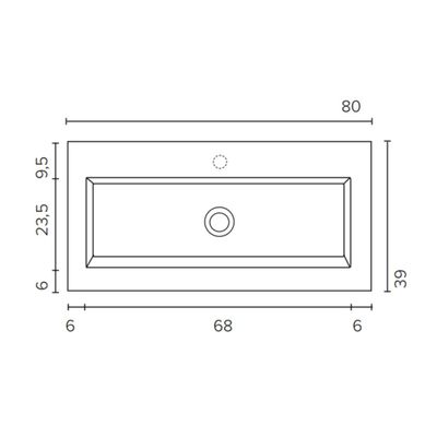 Badmeubelset BWS Salt 100x39cm Greeploos 2 Lades Met Wastafel Acryl 1 Kraangat Ice White