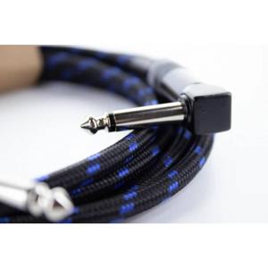 Cordial EI 7,5 PR-TWEED-BL Instrumenten Aansluitkabel [1x Jackplug male 6,3 mm (mono) - 1x Jackplug male 6,3 mm (mono)] 7.50 m Zwart, Blauw