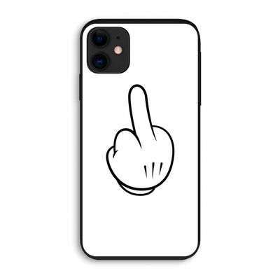 Middle finger white: iPhone 11 Biologisch afbreekbaar hoesje