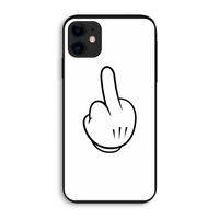 Middle finger white: iPhone 11 Biologisch afbreekbaar hoesje