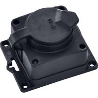 Stekkerdoos Buiten Zwart - Decon 1 Stopcontact IP44 Randaarde Wandmontage