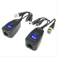 2 stuks Anpwoo 205PVA 3-in-1 Power + Video + Audio Balun HD-CVI/AHD/CVI passief Twisted Transceiver