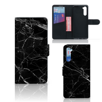 OnePlus Nord Bookcase Marmer Zwart - Origineel Cadeau Vader