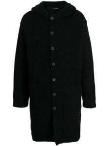 Isabel Benenato manteau à coutures apparentes - Noir