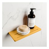 Planchet Mondiaz Easy | Wandmontage | 31x14x1.2 cm | Solid Surface | Rechthoek | Ocher