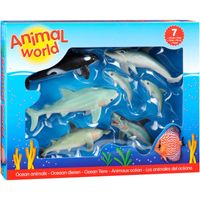 Animal World oceaan dieren in doos, 7 stuks