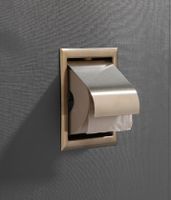 Saniclear Brass inbouw toiletrol houder met klep geborsteld messing mat goud