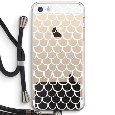 Dakpannetjes: iPhone 5 / 5S / SE Transparant Hoesje met koord
