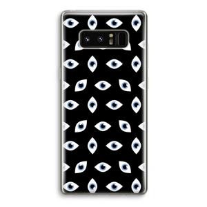 Eyes pattern: Samsung Galaxy Note 8 Transparant Hoesje