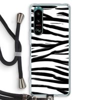 Zebra pattern: Sony Xperia 5 III Transparant Hoesje met koord Zebra pattern: Sony Xperia 5 III Transparant Hoesje met koord