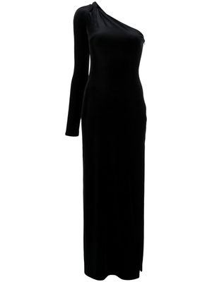 Galvan London robe longue à design à une épaule - Noir
