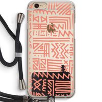 Marrakech Pink: iPhone 6 / 6S Transparant Hoesje met koord