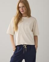 Summum Top Mesh And Jersey 3s5282-30765 T-shirt Korte Mouw 122 Ivory