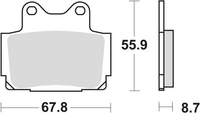 TRW remblokken "mcb 541 brake pad mcb 541 organic standard