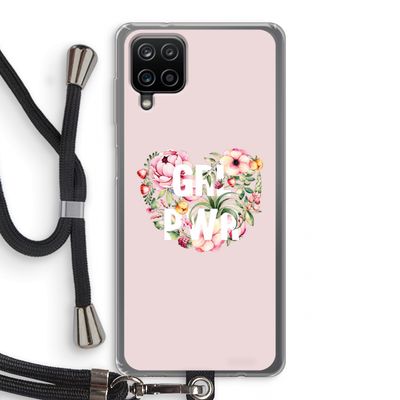 GRL PWR Flower: Samsung Galaxy A12 Transparant Hoesje met koord