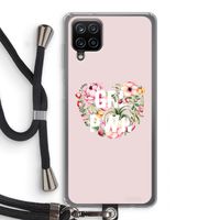 GRL PWR Flower: Samsung Galaxy A12 Transparant Hoesje met koord