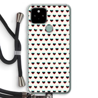 Hartjes: Pixel 5 Transparant Hoesje met koord