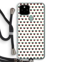 Hartjes: Pixel 5 Transparant Hoesje met koord