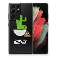 Samsung Galaxy S21 Ultra Telefoonhoesje met Naam Cactus Poo