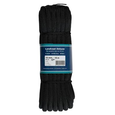 U-rope Landvast Deluxe Met 40 Cm Oog 16 Mm X 15 M Zwart Default