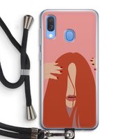 Woke up like this: Samsung Galaxy A40 Transparant Hoesje met koord