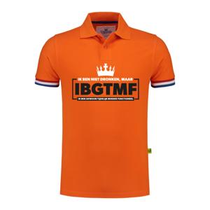 Koningsdag verkleed poloshirt heren - tijdelijk minder functioneel - oranje