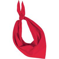 Bandana/hals zakdoek - rood - voor kind en volwassenen - polyester/katoen