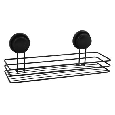 MSV Doucherekje - zwart - 35 x 14 cm - 10 kg - metaal - badrekje