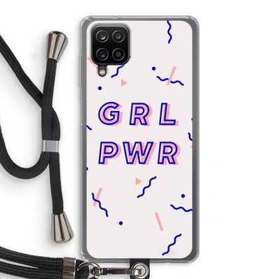GRL PWR: Samsung Galaxy A12 Transparant Hoesje met koord