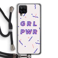 GRL PWR: Samsung Galaxy A12 Transparant Hoesje met koord