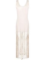 Alanui Monsoon fringed maxi dress - Tons neutres